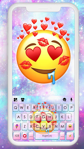 Android application Galaxy Emoji In Love Keyboard screenshort