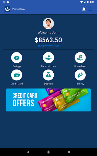 Vision Bank Screenshot