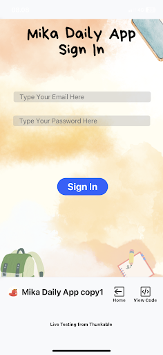 Mika Daily App Screen 2