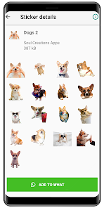 Captura 5 WASticker - perro pegatinas android