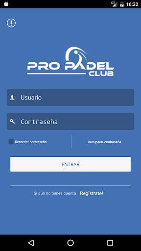 Android application Pro Padel Club screenshort