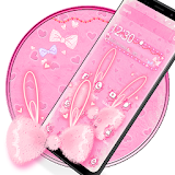 Pink Bunny Bow Theme icon