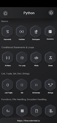 Android application Codemind screenshort