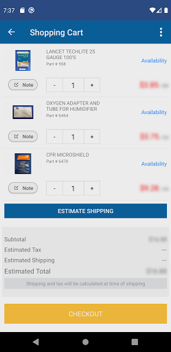 Clock Medical Supply Screen 3