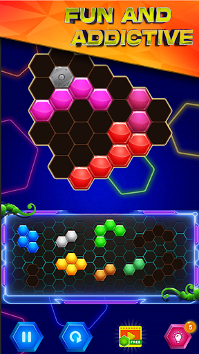 Neon Hexa Puzzle Screen 3
