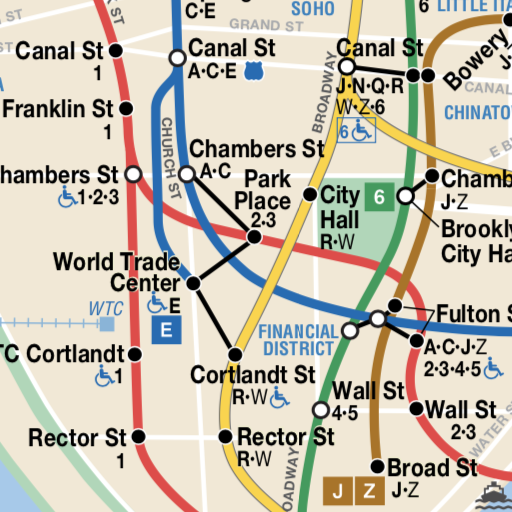 Map of NYC Subway - MTA 2.3.5 Icon