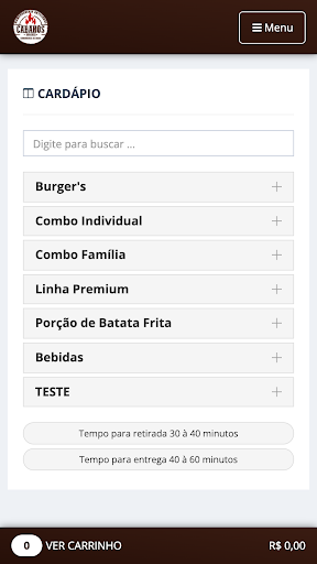 Cabanos Burger Screen 2