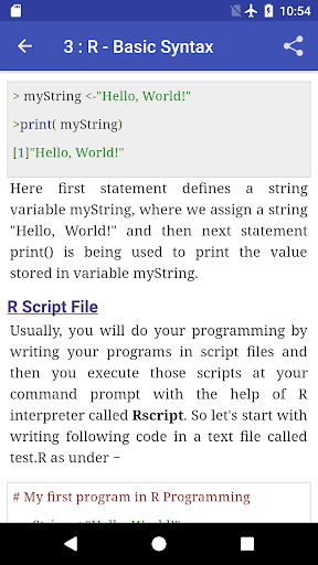 Learn R Programming Screen 3