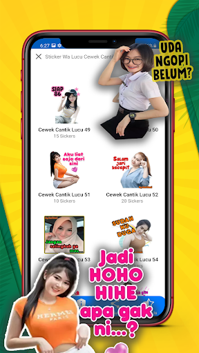 Stiker Cewek Cantik WASticker