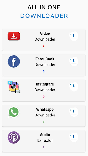 Android application DL-ALL IN ONE DOWNLOADER screenshort