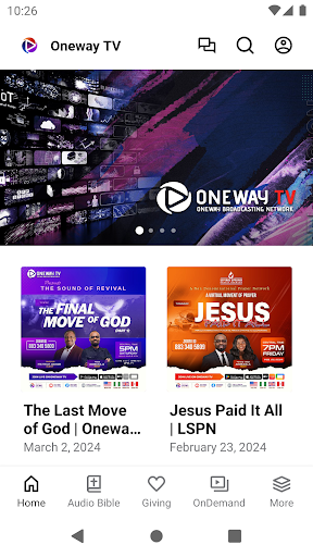 Android application Oneway TV screenshort