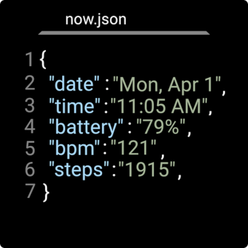 now.json - JSON Watch Face Logo