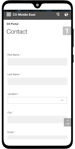 Android application CX Portal Middle East screenshort