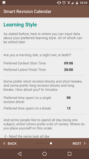 Smart Revision Calendar Screen 3
