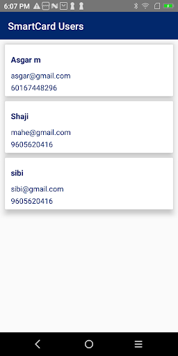 Android application NFC WRITER screenshort