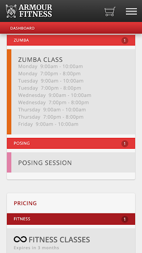 Armour Fitness Screen 2