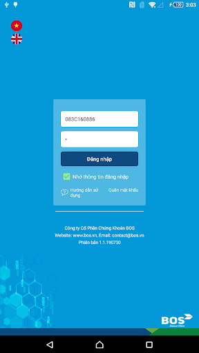 Android application BOS Mobi screenshort