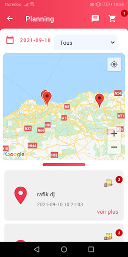 Android application ViClient screenshort