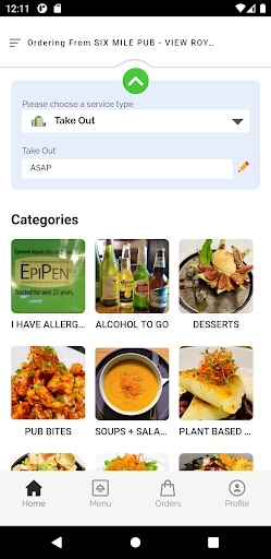 Android application Six Mile Pub and Eatery screenshort