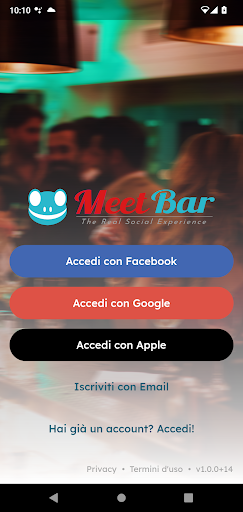Android application MeetBar screenshort