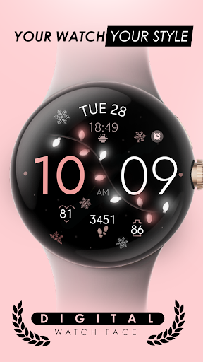 Android application Christmas Lights watch face screenshort