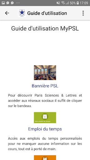 My.PSL, tout PSL dans la poche Screen 2