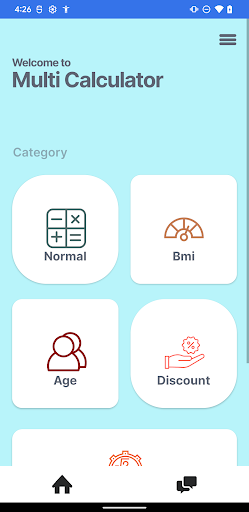 Multi calculator Screen 3