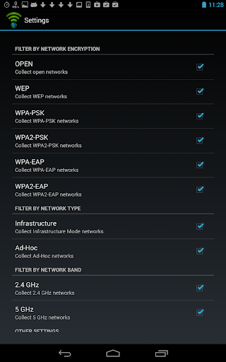 Android application Wifi Collector screenshort