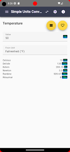 Simple Units Converter Lite Screen 3