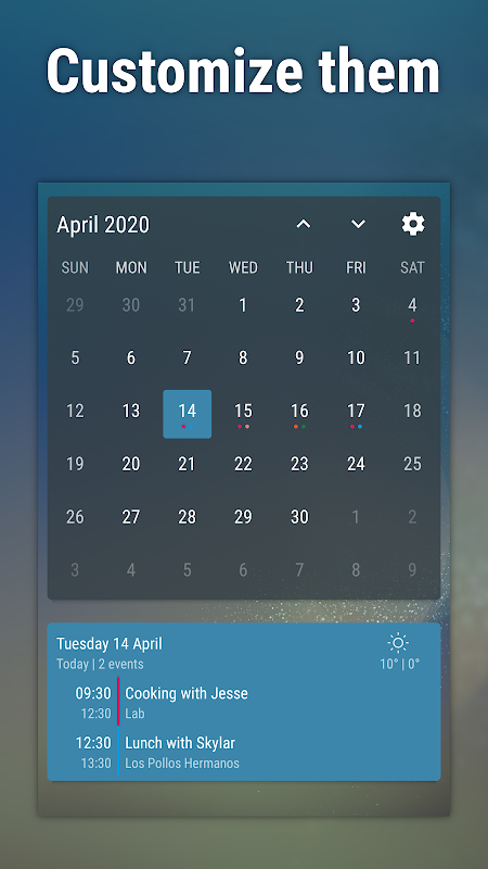 Flow Calendar Widget