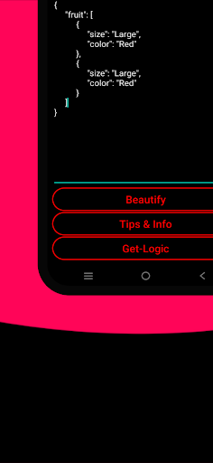Json Parsing Tool Screen 3