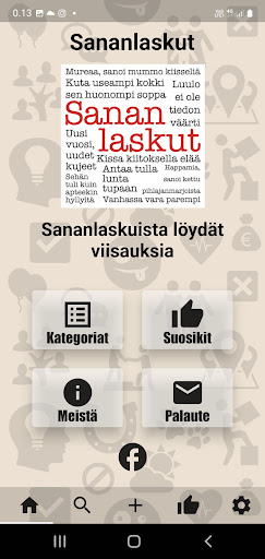 Android application Sananlaskut screenshort
