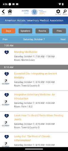 AHVMA Events Screen 2