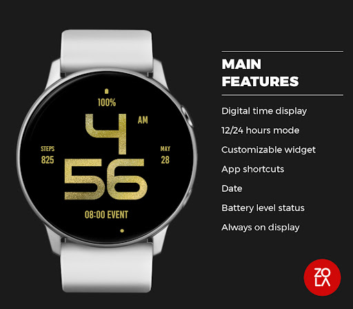 Stylish Gold Watch Face Screen 2
