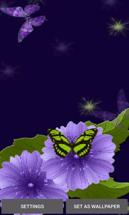 Blue Flower Butterflies LWP - 3 - (Android)