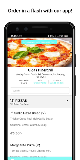 Android application Gigas Dinergrill screenshort