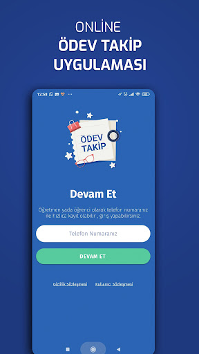 Android application Ödev Takip screenshort