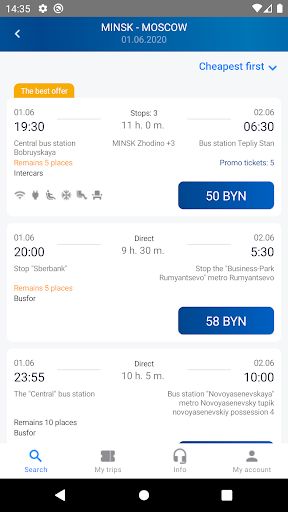 Intercars - bus tickets Screen 3