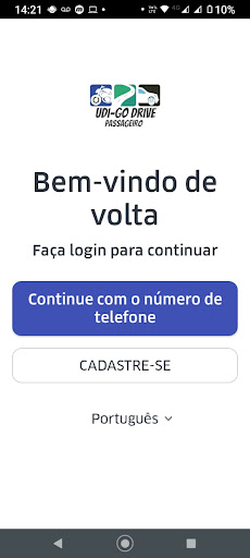 Android application Udigo Drive Passageiro screenshort