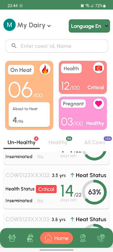 Android application CowBit screenshort