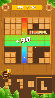 #4. Woody Block Puzzle: Wood Game (Android) By: BigQ Group