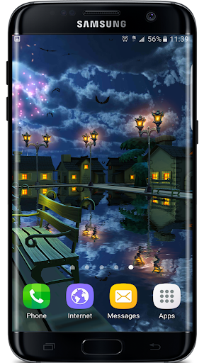 Cartoon Night Live Wallpaper Screenshot 3 - AppWisp.com