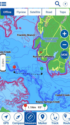 Android application Sam Rayburn RSVR & Angelina NF screenshort