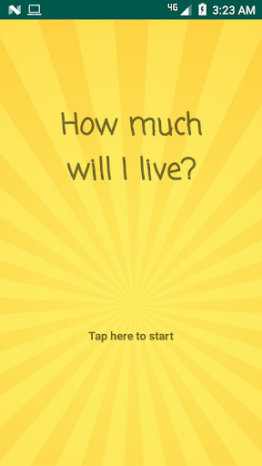 Android application How Much Will I Live? screenshort