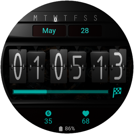 tgr flip clock watch face 1 screenshot 6