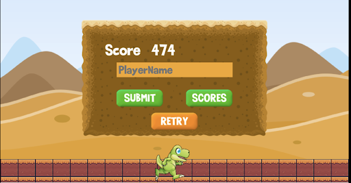 Dino Running Screen 2