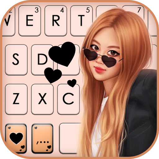 Rose Girl Keyboard Background logo