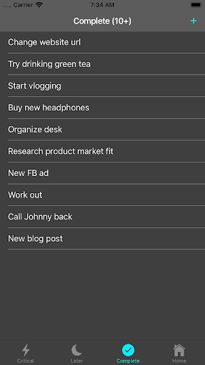 Crit List Screenshot