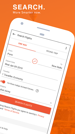 Veertrip -App for the forces Screen 3