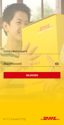 Android application DHL Parcel voor bezorgers screenshort
